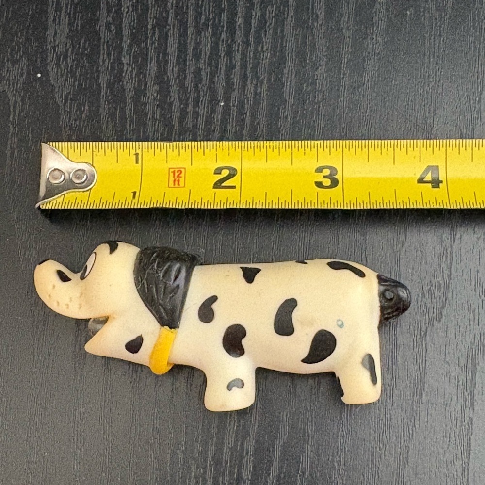 Spotted Small Rubber Dog Figurine. Vintage - Picture 5 of 6